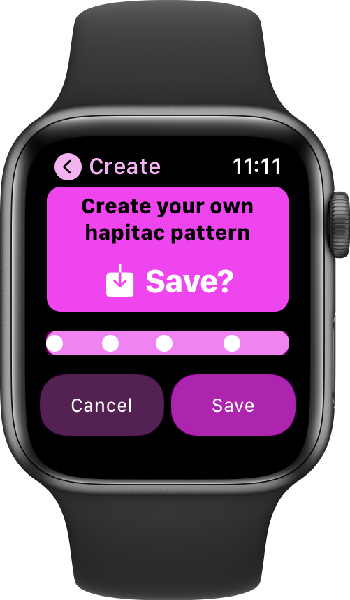 Save the haptic pattern