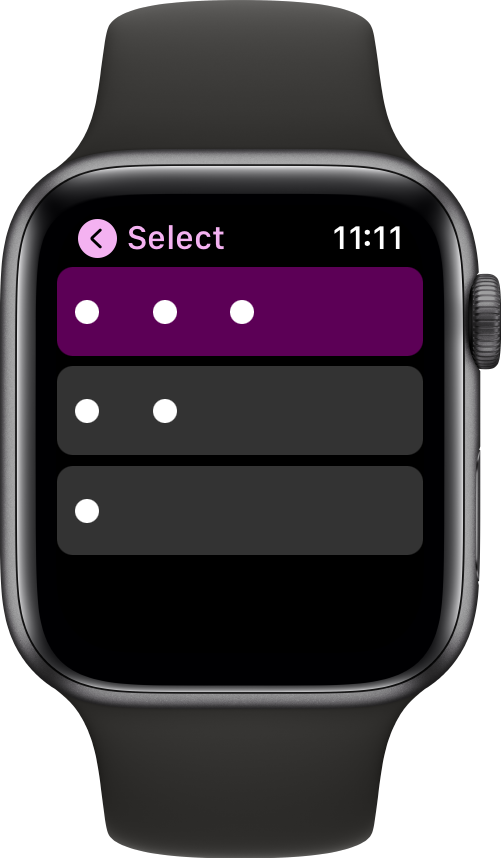 Haptac Select Screen